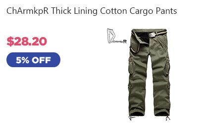 ChArmkpR Thick Lining Cotton Cargo Pants
