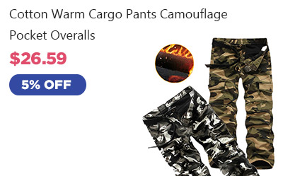 Cotton Warm Cargo Pants Camouflage Pocket Overalls