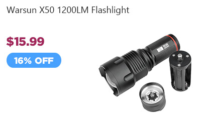 Warsun X50 1200LM Flashlight