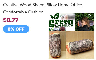 Creative Log Wood Shape Pillow Home Office Car Comfortable Cushion