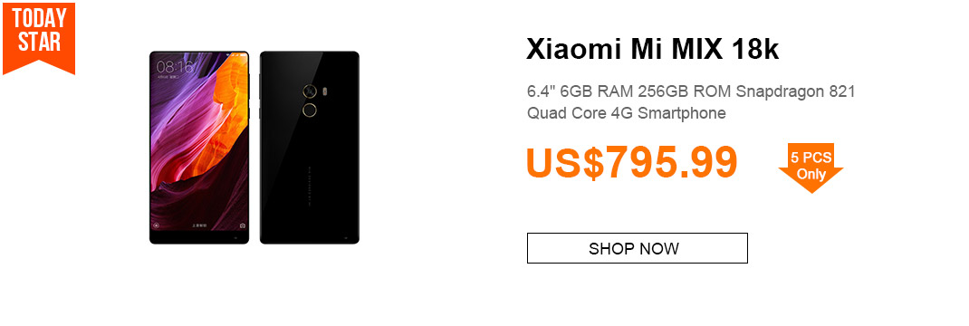 Xiaomi Mi MIX 18k 6.4 6GB RAM 256GB ROM Snapdragon 821 Quad Core 4G Smartphone