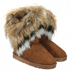 Rabbit Fur Winter Snow Ankle Boots