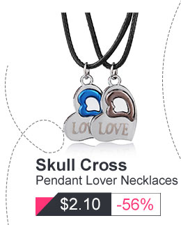 Skull Cross Pendant Lover Necklaces
