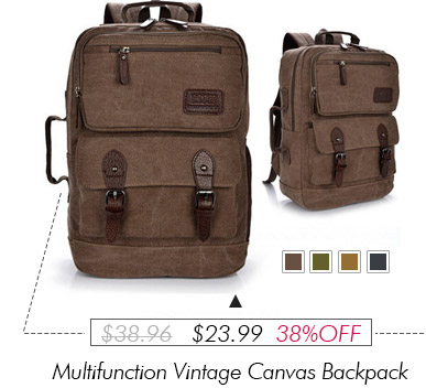 Multifunction Vintage Canvas Backpack 