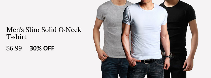 Men's Slim Solid O-Neck T-shirt