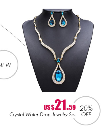 Crystal Water Drop Jewelry Set