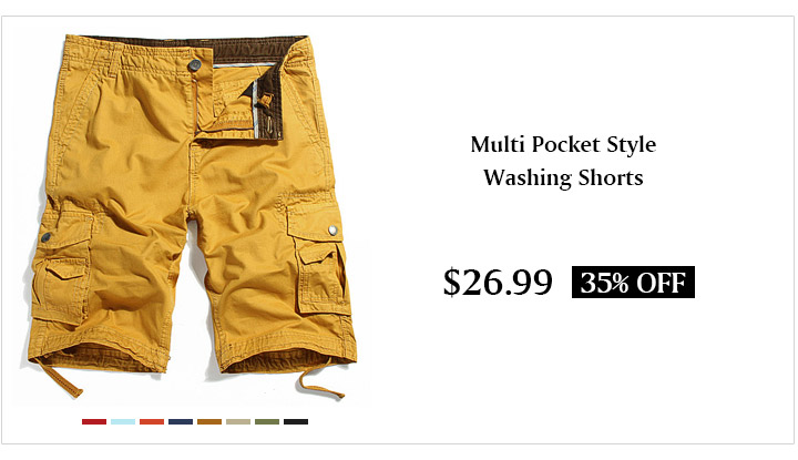 Multi Pocket Style Washing Shorts