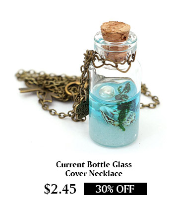 Current Bottle Glass Cover Necklace