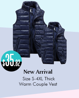 Size S-4XL Thick Warm Couple Vest 