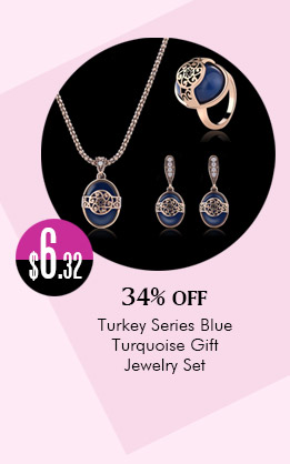 Turkey Series Blue Turquoise Gift Jewelry Set