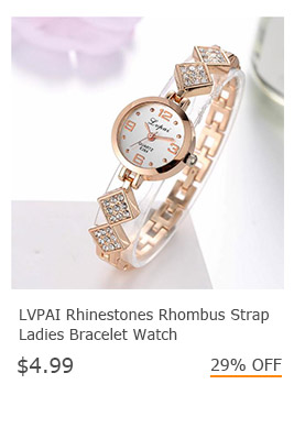 LVPAI Rhinestones Rhombus Strap Ladies Bracelet Watch