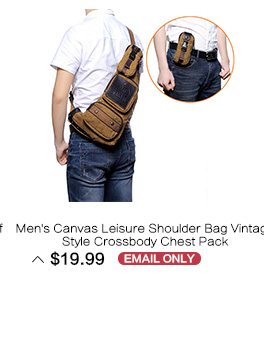 Men's Canvas Leisure Shoulder Bag Vintage Style Crossbody Chest Pack