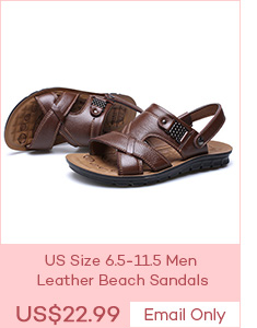 US Size 6.5-11.5 Men Leather Beach Sandals
