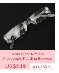 Resin Clear Rimless Presbyopic Reading Eyewear