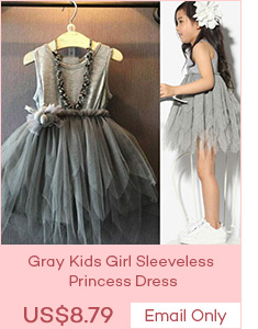 Gray Kids Girl Sleeveless Princess Dress