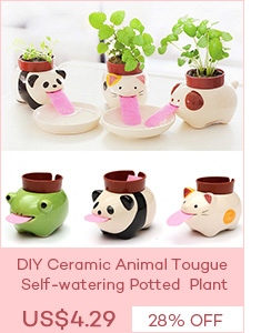 DIY Mini Ceramic Animal Tougue Self-watering Potted  Office Plant