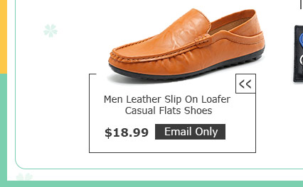 Men Leather Slip On Loafer Casual Flats Shoes
