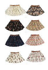 Floral Pattern Ruffle Skirt