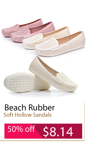 Beach Rubber Soft Hollow Sandals