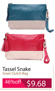 Tassel Snake Grain Clutch Bag