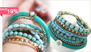 Multilayer Beads Bangle Bracelet
