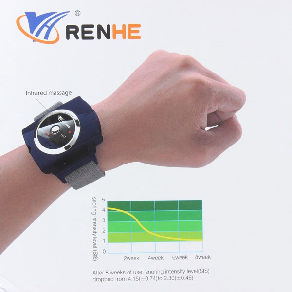 Renhe Bio Feedback podczerwieni Snore Stopper Nadgarstek zegarek Anti Chrapanie