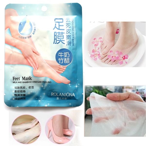 Milk And Bamboo Vinegar Peeling Tendering Feet Mask  -  2