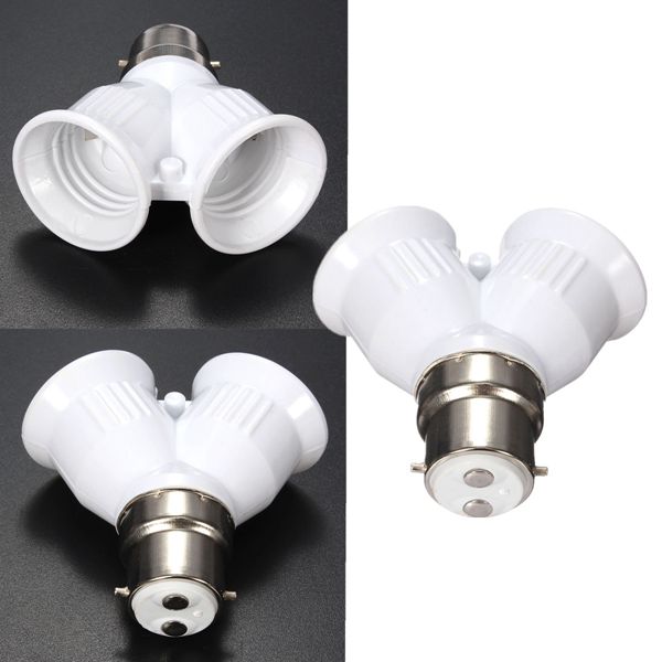 

B22 to 2E27 Base Screw LED Light Lamp Bulb Holder Adapter Socket Converter 220V