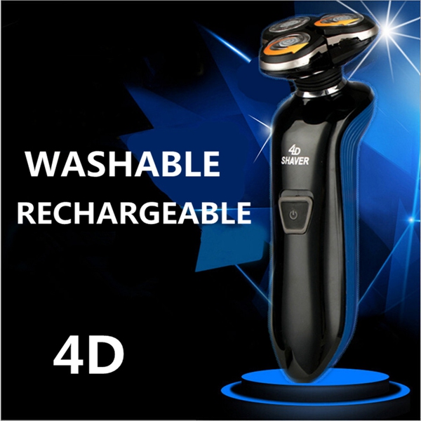 Dagaanbieding - 4D Rechargeable Washable Cordless Rotary Electric Shaver Razor dagelijkse koopjes