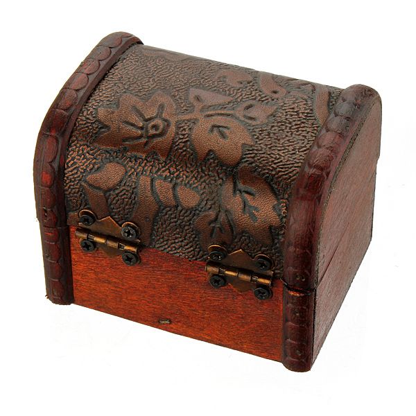 Flower Printed Wooden Jewelry Box