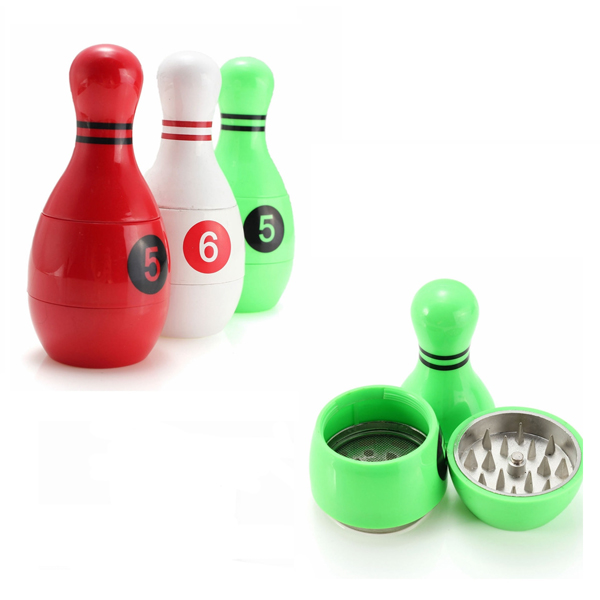

Bowling Style Tobacco Grinder Herb Spice Crusher 3 Colors