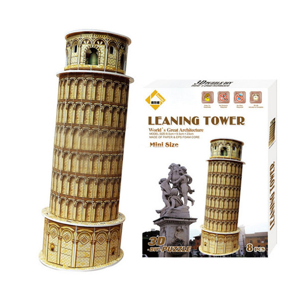 

Carboard Jigsaw Model 3D Puzzle Leaning Tower of Pisa DIY Toy