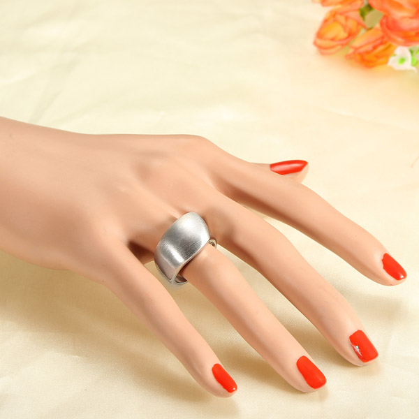 Alloy Finger Ring, Irregular Polished Ring