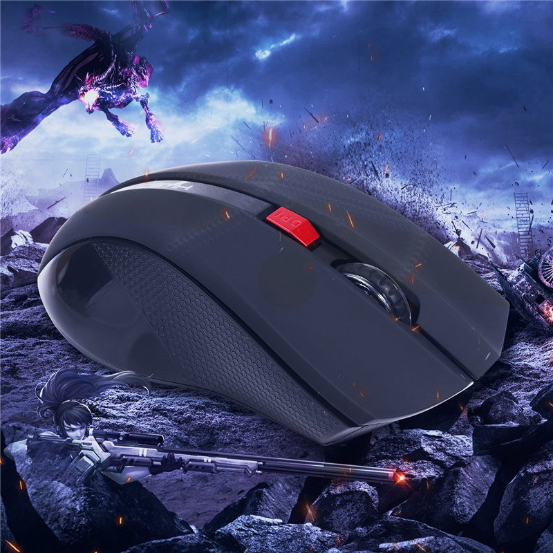HXSJ X50 Wireless Mouse 2400DPI 6 Buttons ABS 2.4GHz Wireless Optical Gaming Mouse 10