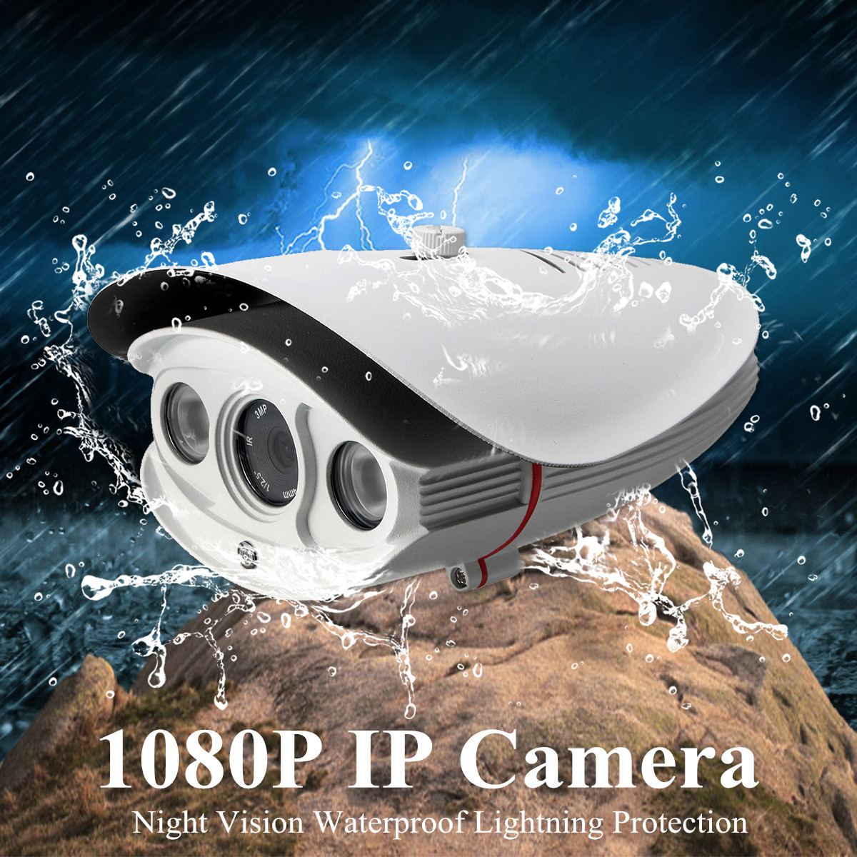 Aluminum Waterproof 1080P HD 12V Outdoor Camera Home Security Monitor IR Night Vision NTSC 14
