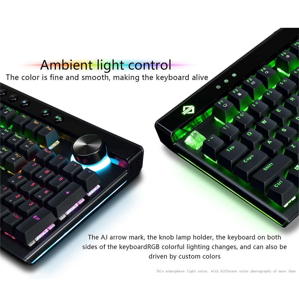 Ajazz AK45 104 Key BOX Switch RGB Mechanical Gaming Keyboard with Wrist Rest 32