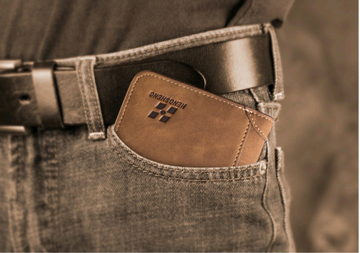 IPRee® Men's Vintage RFID Blocking Trifold Wallet PU Leather ID Credit Card Holder 20