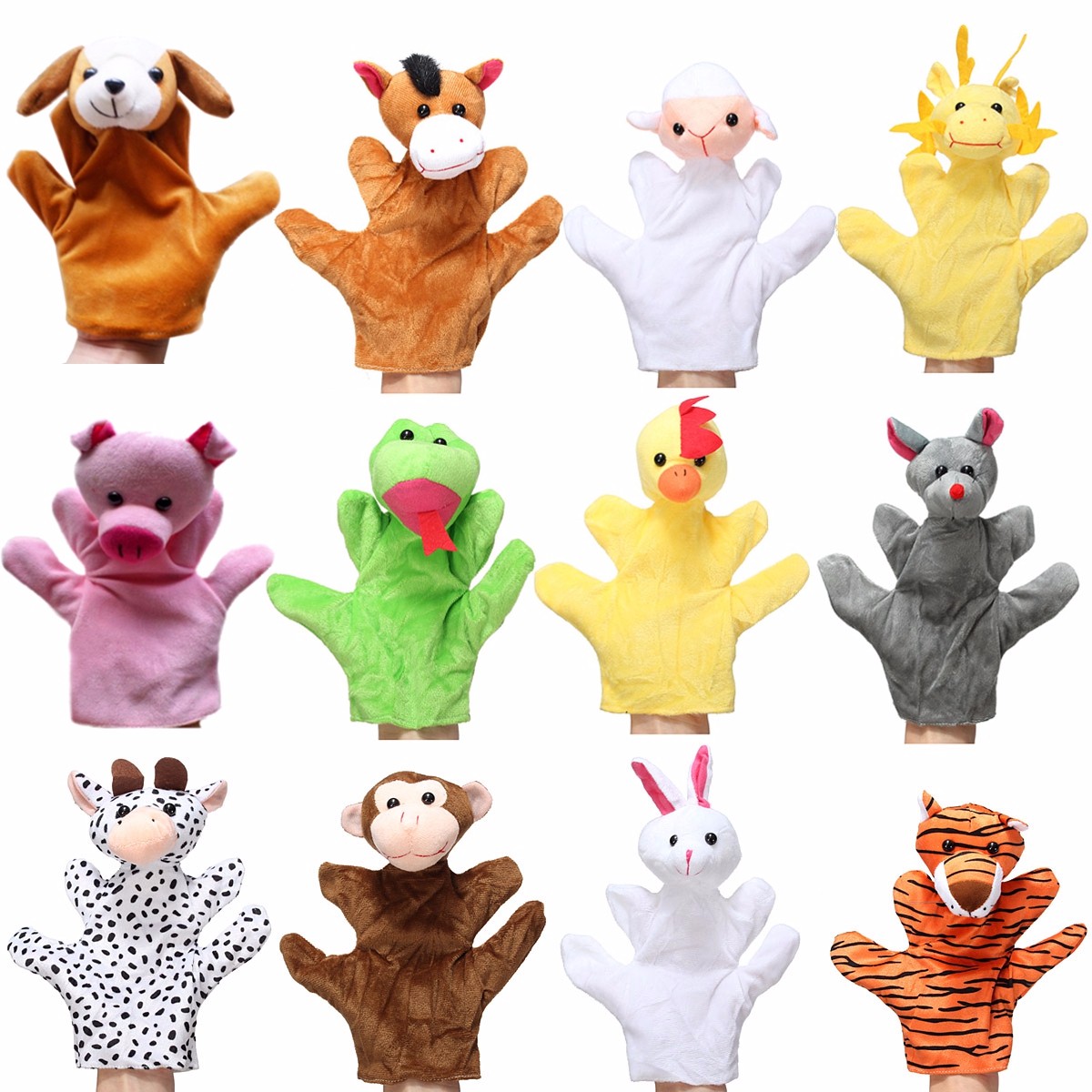 Animal Wildlife Soft Plush Story Hand Finger Glove Puppets Kid Children Toy - Photo: 4