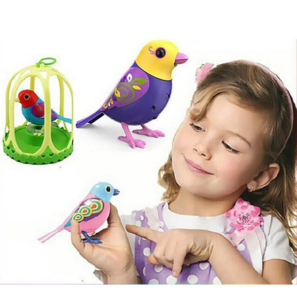 Intelligent Electric Bird Sound Whistle Induction Concert Bird with Cage