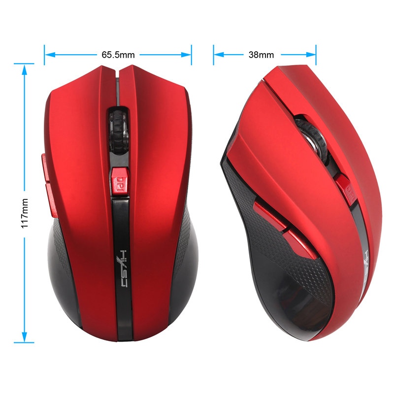 HXSJ X50 Wireless Mouse 2400DPI 6 Buttons ABS 2.4GHz Wireless Optical Gaming Mouse 65