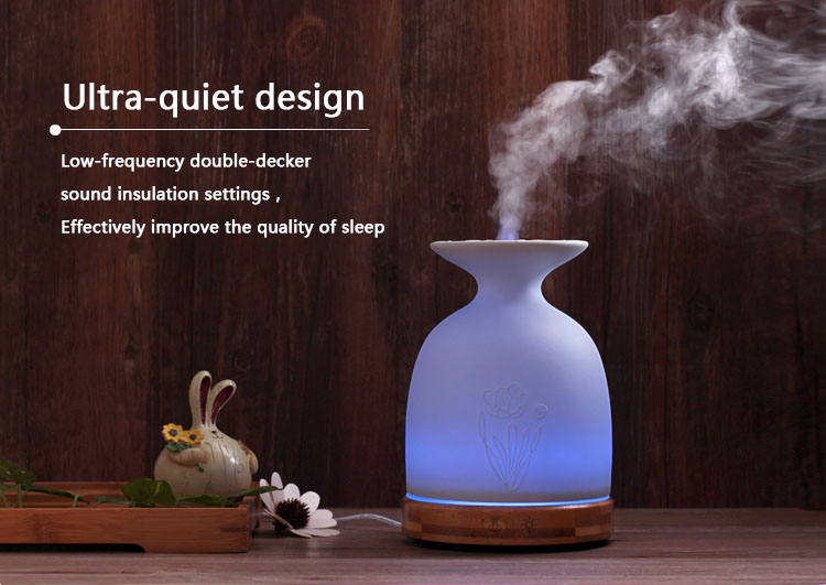 200ml Essential Oil Diffuser Aromatherapy Diffuser Ultrasonic Humidifier 7 LED Color Moon Light 10