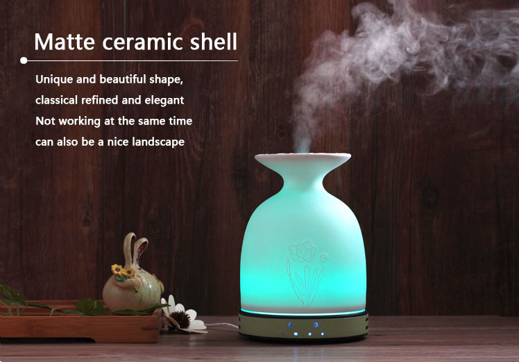 200ml Essential Oil Diffuser Aromatherapy Diffuser Ultrasonic Humidifier 7 LED Color Moon Light 16