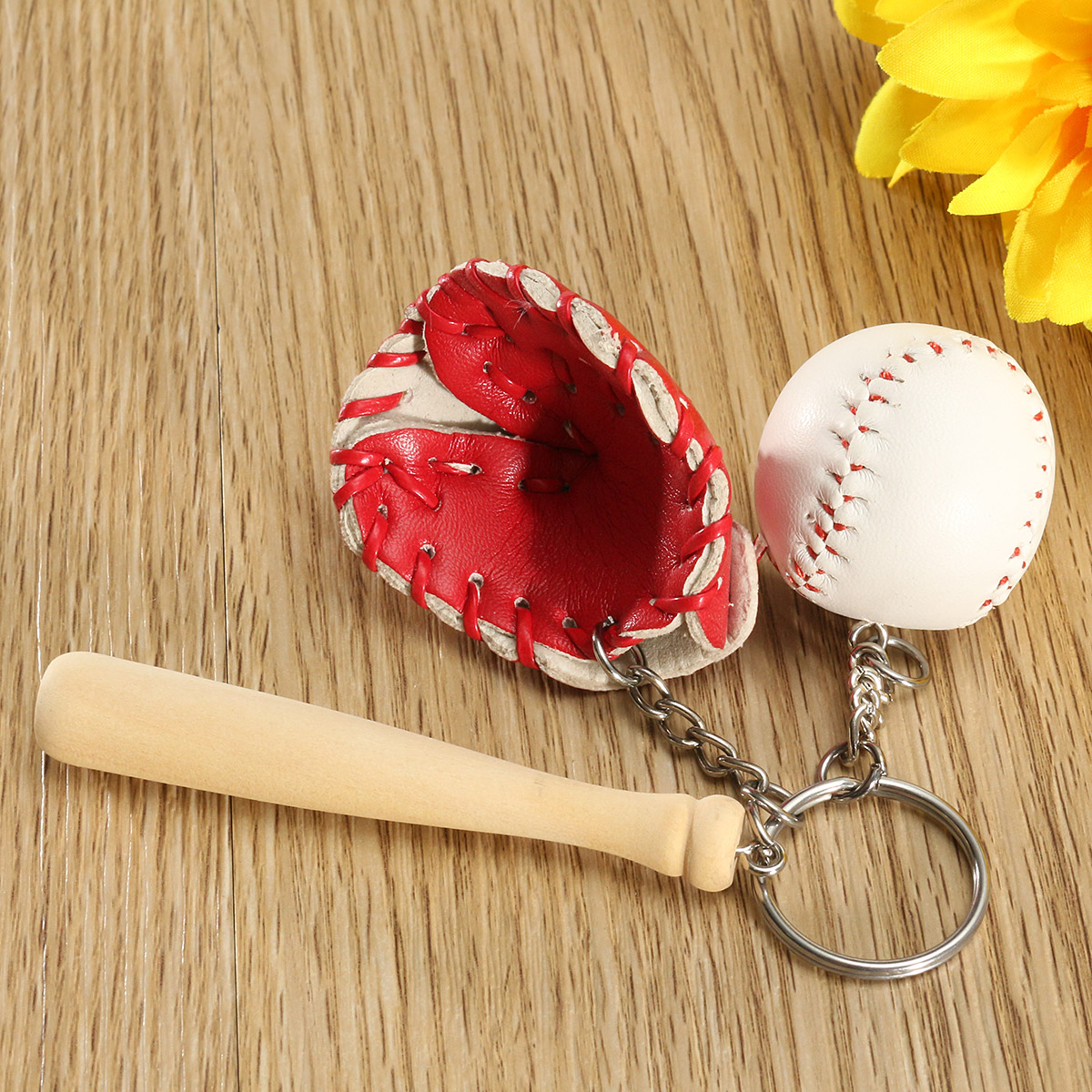 Mini Baseball Glove Sport Ball Pendant Exquisite Gift Bags Car Key Chain Ring