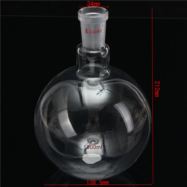 24/40 Joint 1000mL Round Bottom Flask Laboratory Glassware 50