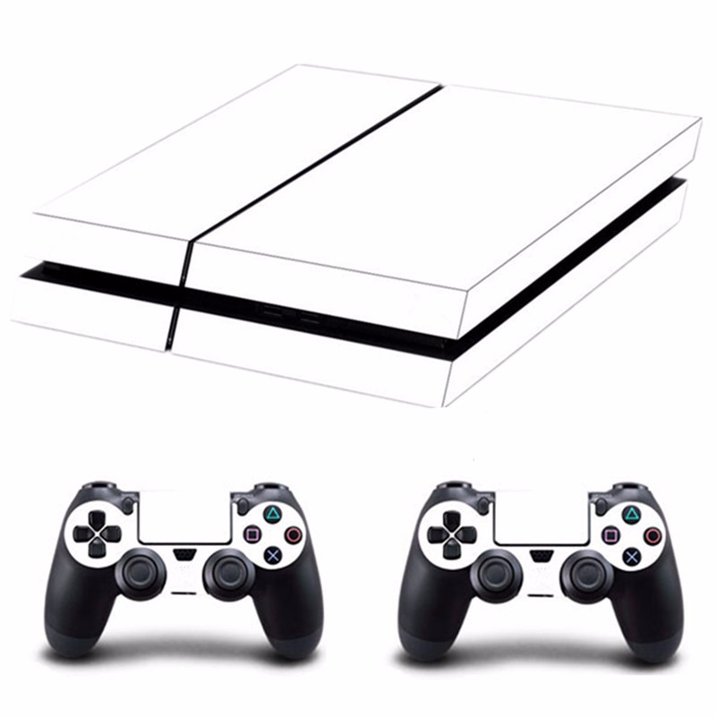 White Skin Sticker for PS4 Play Station 4 Console 2 Controller Protector Skin 7