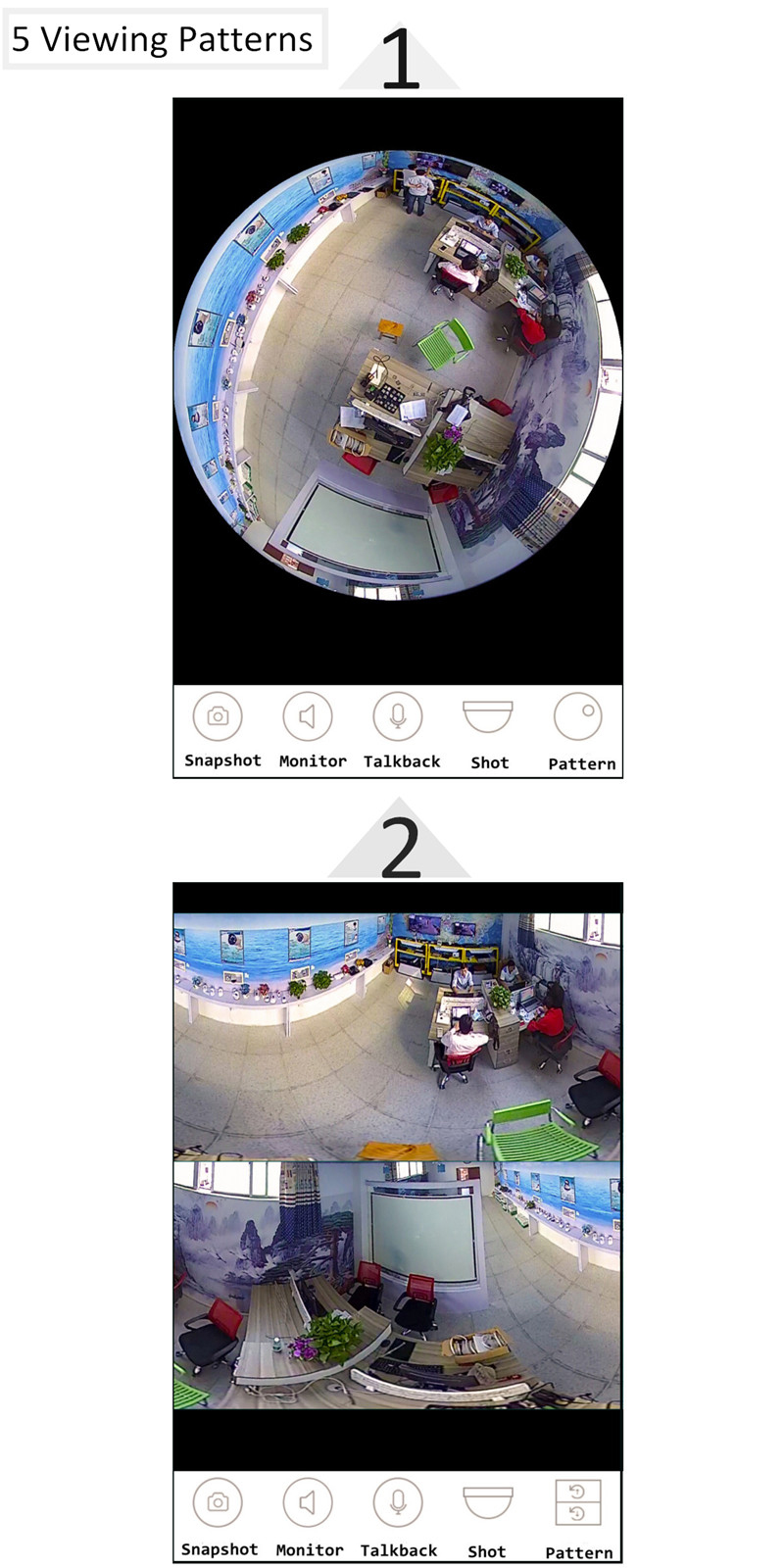 VR 360° 3D Panoramic 960P Fisheye IP Camera Wifi 1.3MP Home Security Surveillance Two Way Talk Audio 7