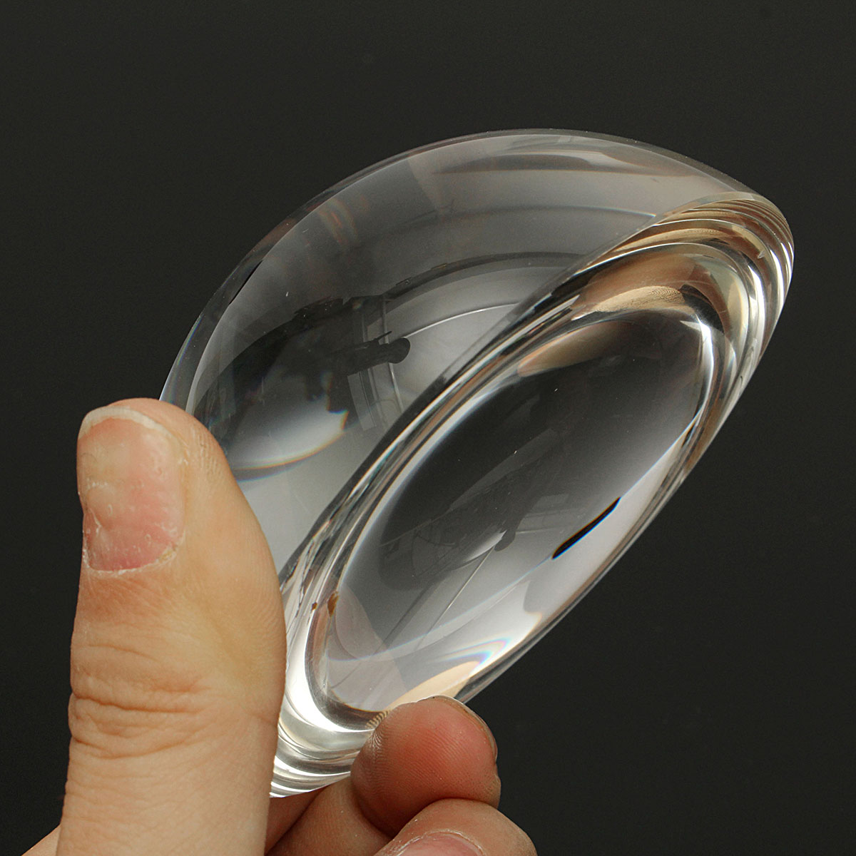 80mm Magnify Paperweight Semi Crystal Ball Magnifier Magnifying Tools