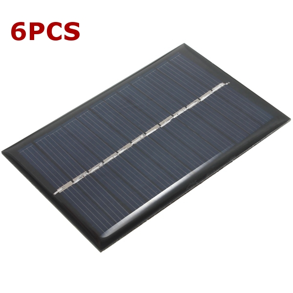 6PCS 6V 100mA 0.6W Polycrystalline Mini Epoxy Solar Panel Photovoltaic Panel 5