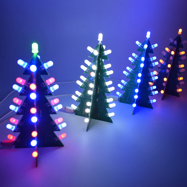 Geekcreit® DIY Star Effect 3D LED Decorative Christmas Tree Kit 13
