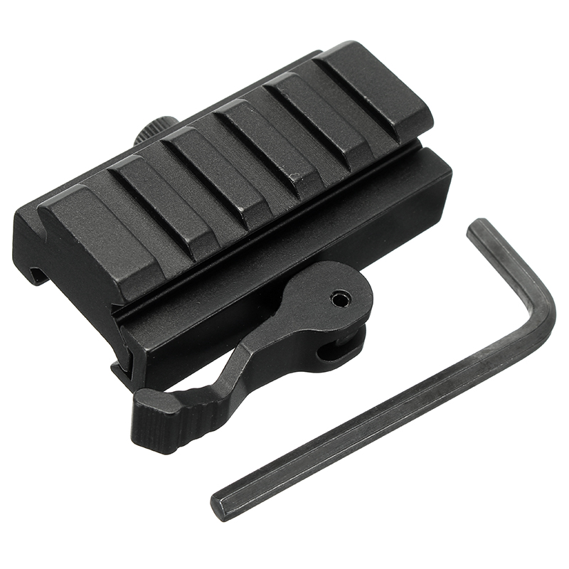 Quick Release Low Profile Compact Riser Quick Detachable 20mm Picatinny Rail Mount Adapter 8